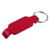 Plastic key holder with bottle opener